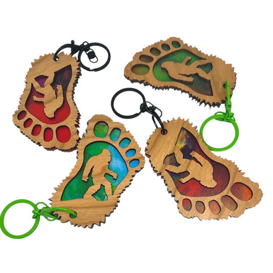 Sasquatch Bigfoot Yeti Keychain Camping Camper