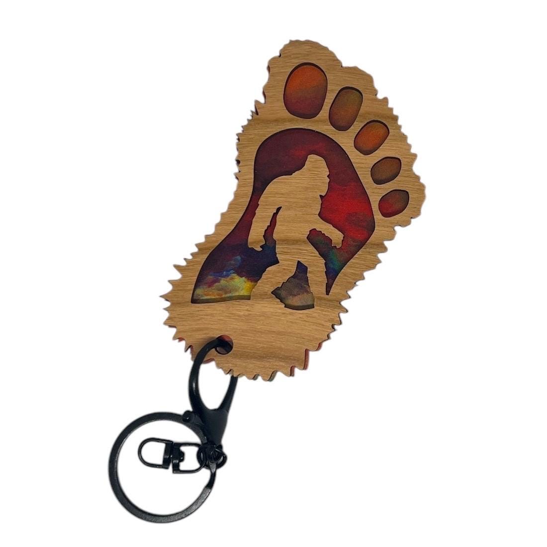 Sasquatch Bigfoot Yeti Keychain Camping Camper