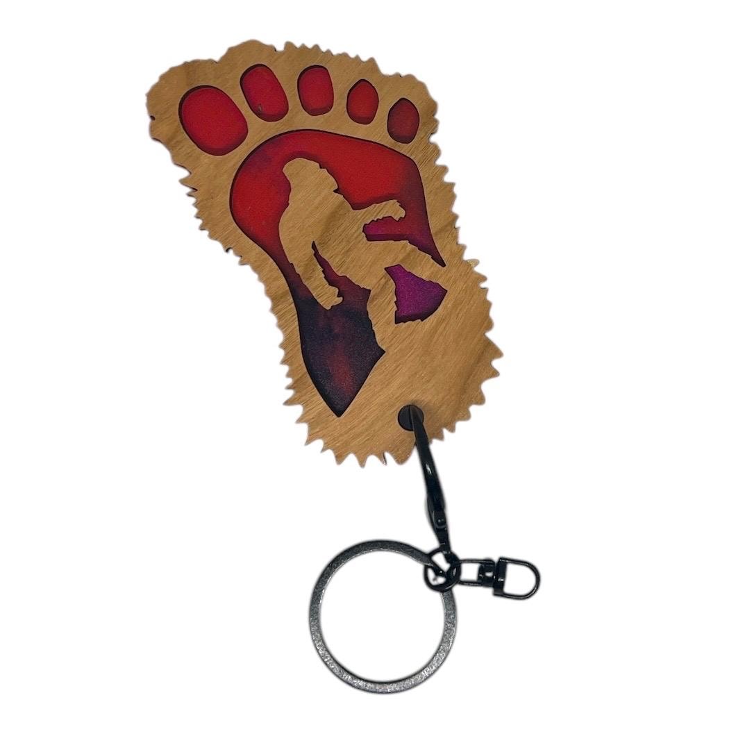 Sasquatch Bigfoot Yeti Keychain Camping Camper