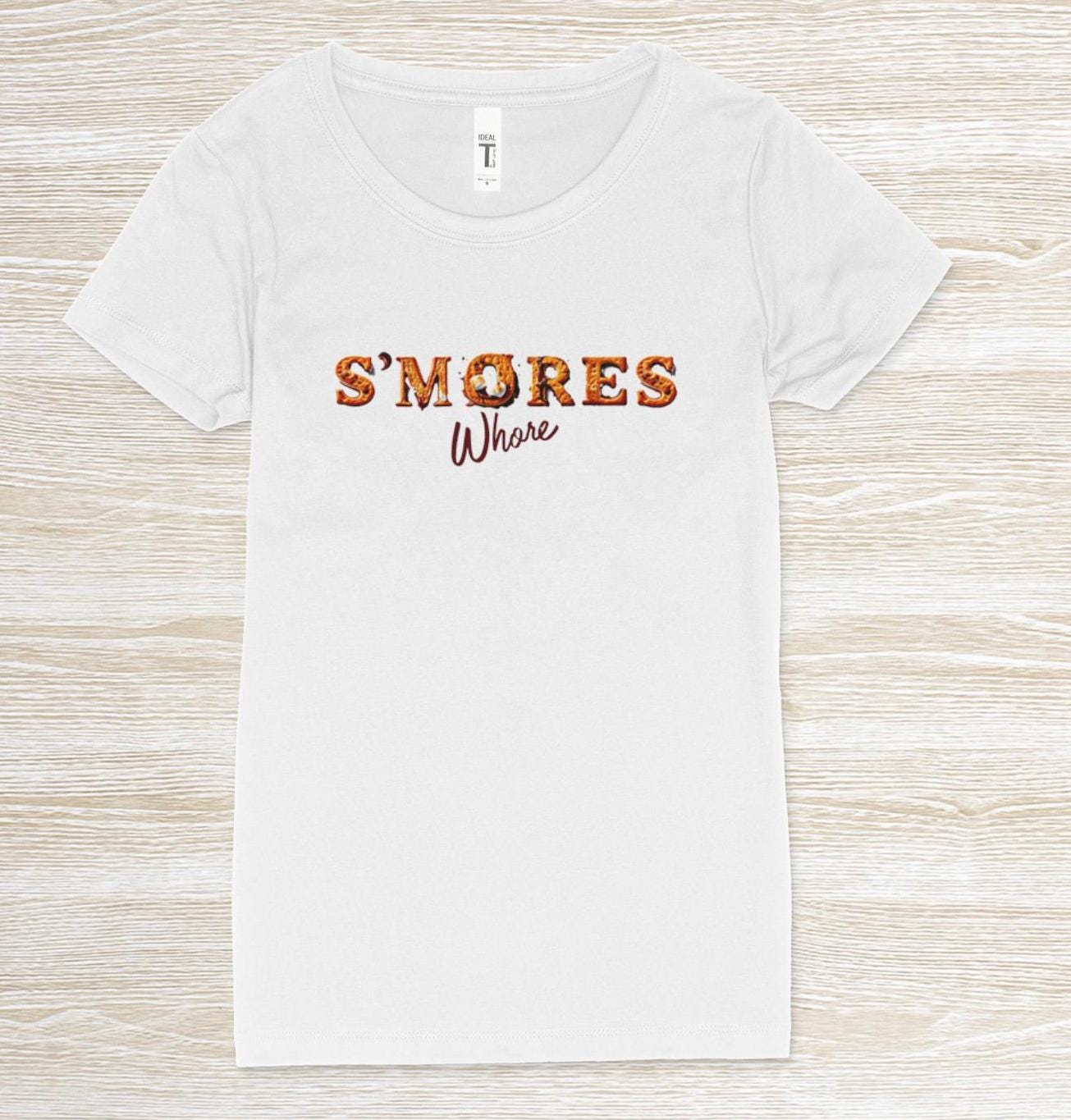 Smores S'mores Whore Ladies Lightweight Tshirt Tee T Shirt S M L XL XXL Funny Camping Novelty