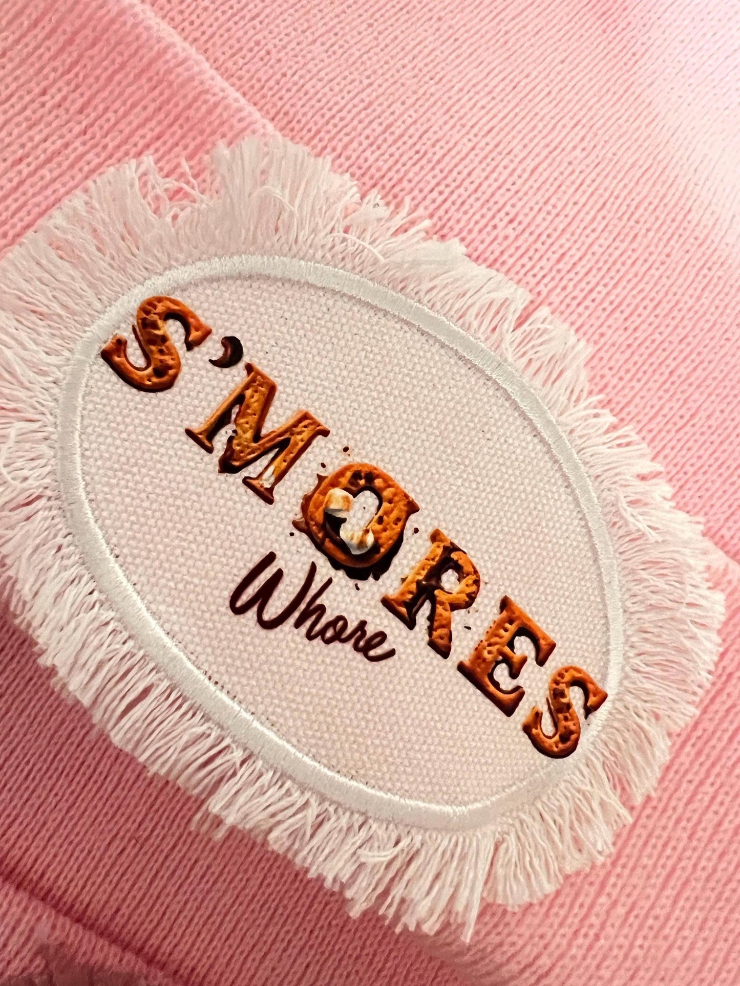 S'mores Whore Beanie Skull Cap Hat Funny S'mores Smores Smore Camping Pink