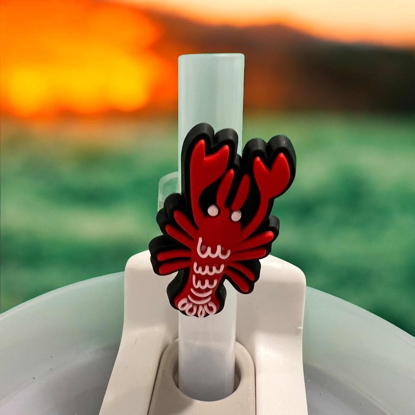 Lobster Tumbler Straw Slider Topper