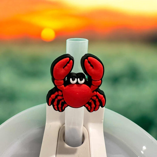 Crab Tumbler Straw Slider Topper