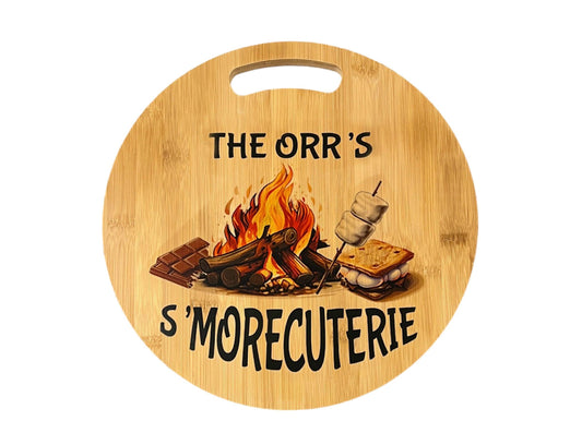 Personalized S'morcuterie Board Smores S'mores Board Station Cutting Board Charcuterie Camping Camper