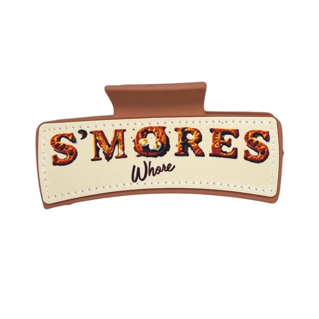 S'mores Smores Whore Claw Clips Camping Hair Clips Campers Hair Accessories Fun Hair Camping