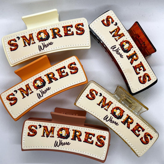 S'mores Smores Whore Claw Clips Camping Hair Clips Campers Hair Accessories Fun Hair Camping